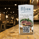 Acrylic Table Talkers with three faces