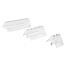 Plastic menu holder bases in three sizes