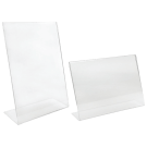 Freestanding lean back poster holder