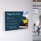 Wall mounted poster sleeve in landscape orientation