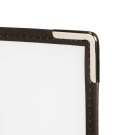 American style menu cover with protective rounded metal corners