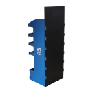 Reverse side of the custom printed product display unit