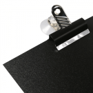 Window display clips with chalkboard sign