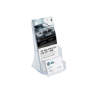 1/3 A4 Leaflet Holder with a Business Card Pocket