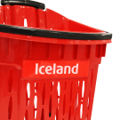 Branding is available for your shopping basket on wheels