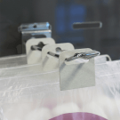 Eco friendly cardboard hanging tabs for retail display