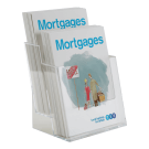 Two tier wall mounted leaflet holder