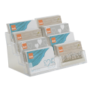 Counter Standing Twin Four Tier Business Card Stand