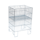 Retangular dump bin made from zinc wire