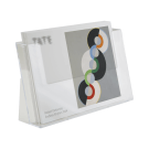 A4 landscape leaflet holder for counter standing or wall mounting