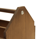 Wooden condiment caddy with handle