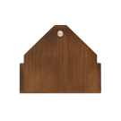 Wooden table caddy side view