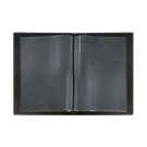 Double sided menu display book with black cover