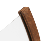 Clear PET plastic pocket within a wooden sign holder