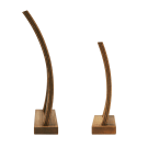 Profile view of the curved poster holders