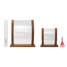Size comparison of the A5 and A4 curved poster holders