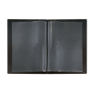 Cover with clear plastic A4 inserts to hold your drinks menu