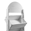 White Wooden Crate Display Stand with header space