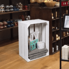 White Wooden Crate in a gift shop display