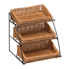 Countertop Three Tier Wicker Basket Display