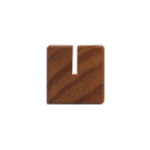 Wood base card holder - profile view