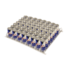 8 shelf pusher rows to support slim cans
