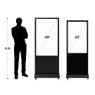 Freestanding Android digital signage touchscreen sizes