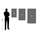 3 sizes of Android digital advertising screen - 32", 43" and 55"