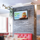 Digital display screen for wall mounting