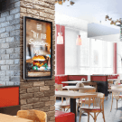 Wall mounted digital screen advertising