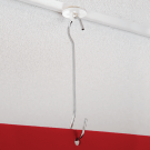 Double hook suspension wire for hanging displays