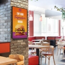 Wall mounted digital display screen for advertising