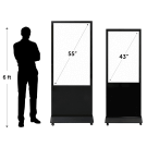 Digital totem signage in a choice of two sizes and colours