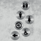 Stainless Steel Internal Door Signs Multipack