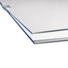 Easy access poster pocket made from diamond polished acrylic