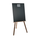Dark Oak Wooden Easel with Branded Chalkboard