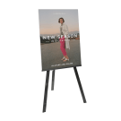Black Easel with Printed Foamex Board