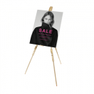 Collapsible wood easel with Foamex panel