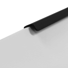 Poster boards held in place by the metal easel frame