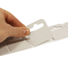Cardboard sticky hanging tabs for display