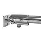 Silver eye plate set (aka pad eyes) for wall fixing barrier systems