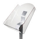 A4 catalogue stand with clear holder and silver stand