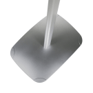Leaflet stand with silver weighted plastic base