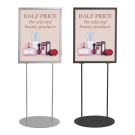 Display board A1 free standing unit in a choice of silver and black