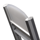 Close up of the header space in the Angled Magazine Stand