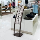 A magazine display stand allows customers to take literature home