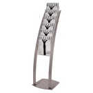 Freestanding Magazine or Newspaper Stand silver A4