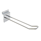 Double prong slatwall hook for merchandising displays - 4.8mm wire