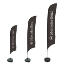 Feather Flag with Custom Print with various sizes and bases