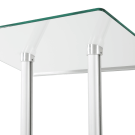 Glass podium with metal lectern stand